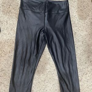 Black metallic light and tight Hi-rise 7/8 24” leggings